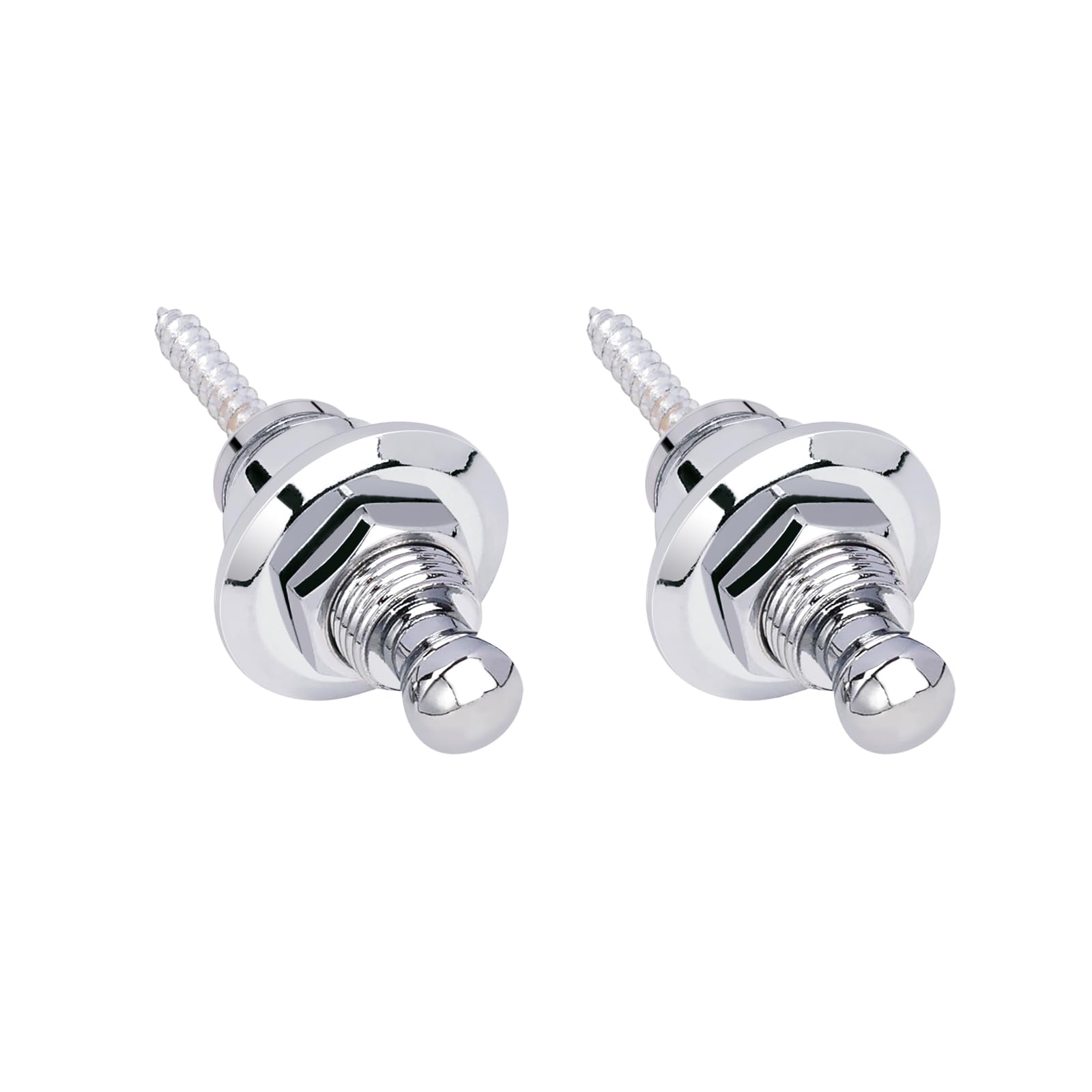 Banworks Quick-Release Locking Strap Buttons Security Straplocks for Acoustic/Electric Guitars Bass Pack of 2 JT/DSBDK-01 Chrome - Image 3