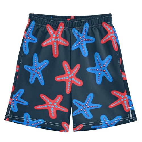 J JOYSAY Spotted Starfish Marine Dark Boys Athletic Shorts Kids Youth Casual Shotrs with Elastic Waistband Pockets