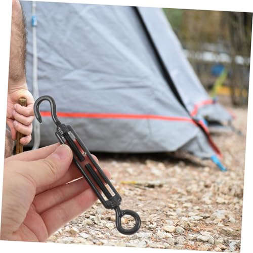Unomor 5pcs Ajustables Tensores para Cable Gancho y Ojal Acero Inoxidable para Vela Sombra y Línea de Ropa miniatura 5