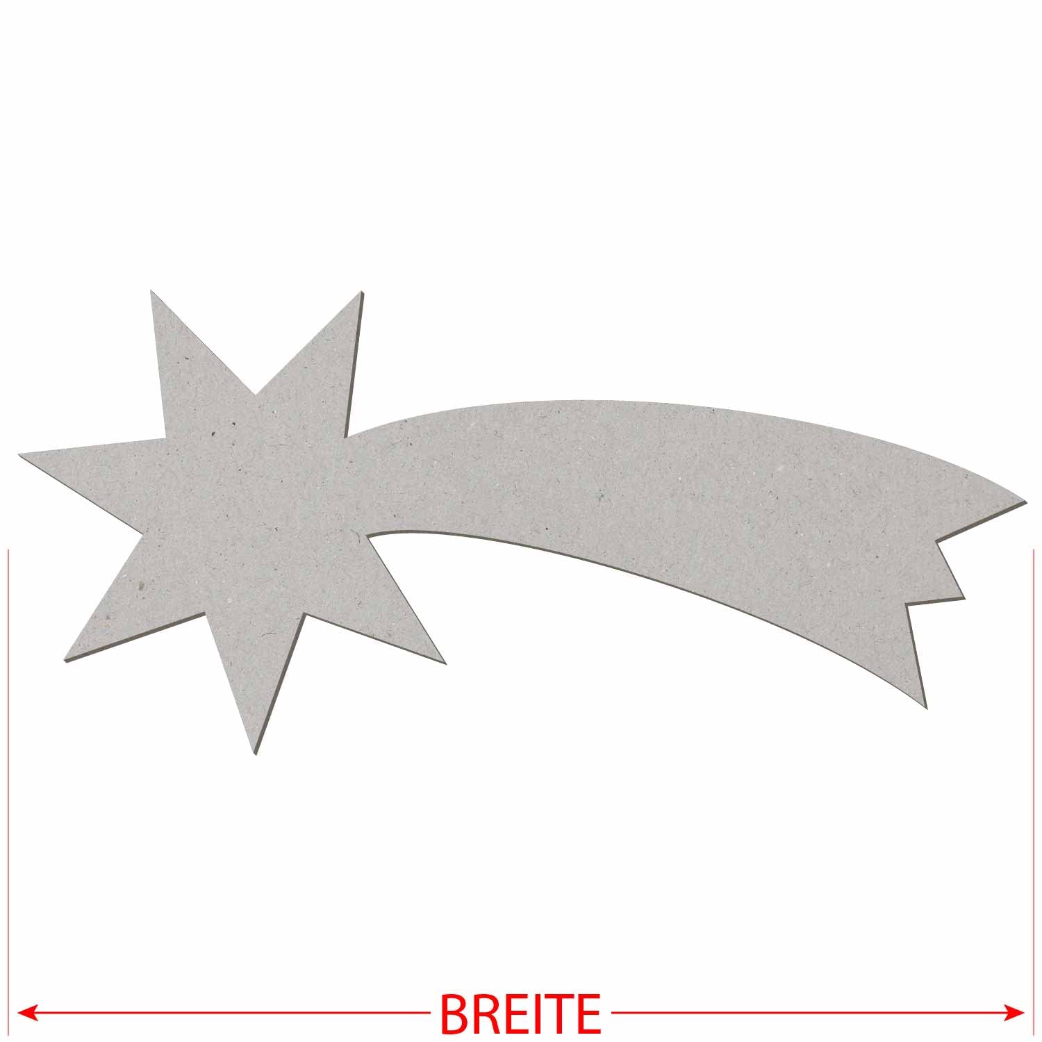 Lot de 10 étoiles filantes en carton - 3 à 50 cm - Décoration de bricolage - Taille : 38 cm