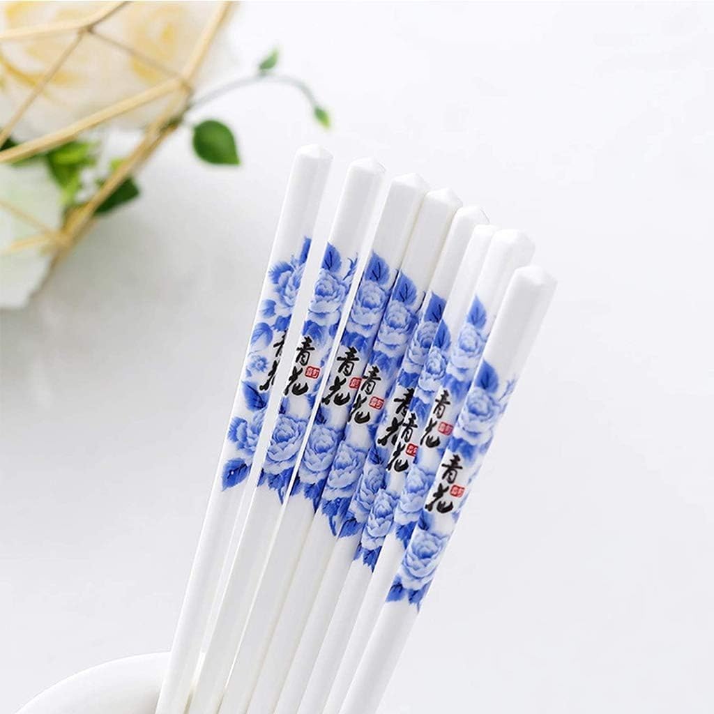 baguette japonaise cooking chopsticks Baguettes, 10 paires de baguettes réutilisables en céramique, ensemble cadeau de baguettes en porcelaine(Color:1,Size:)