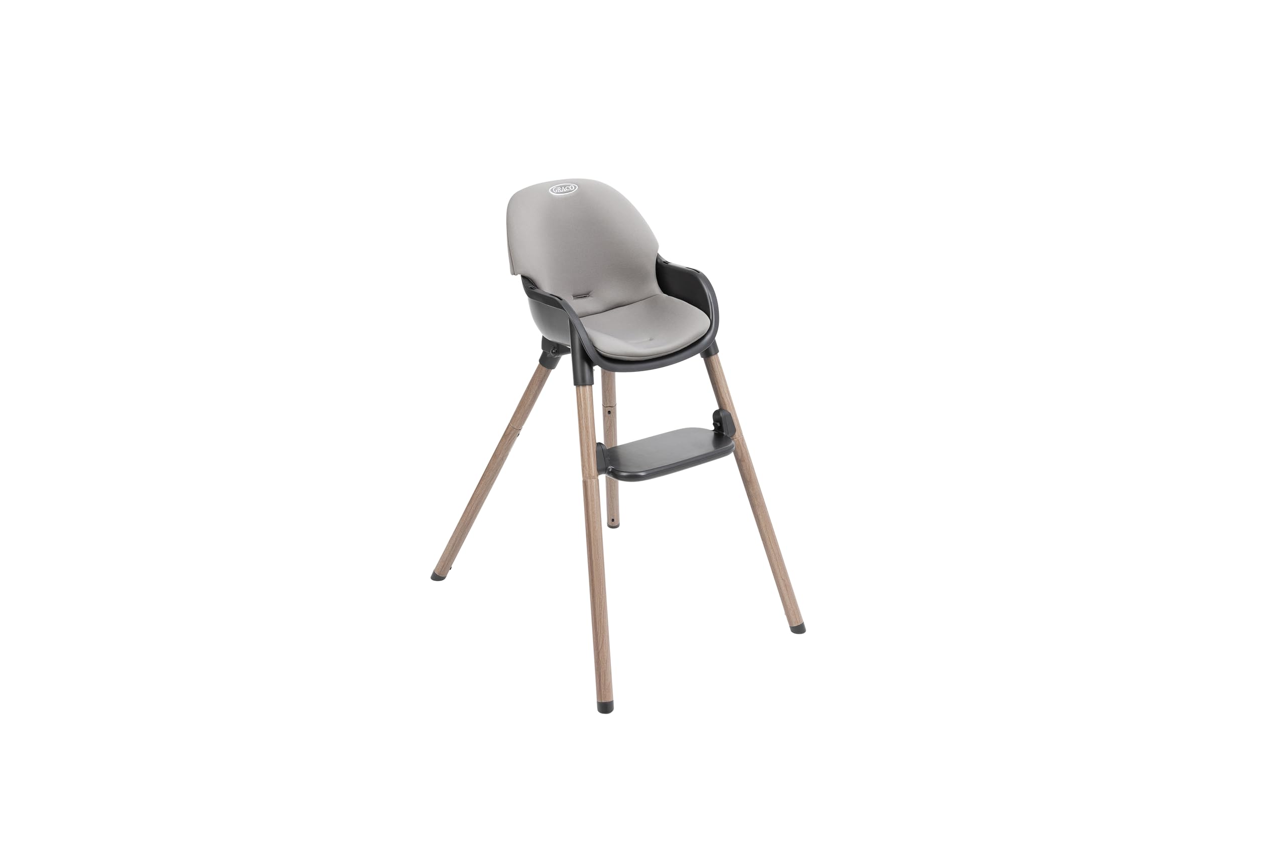 Graco - Presti™ Trona de plegado rápido 3-en-1: trona, taburete infantil, silla baja. Apto desde los 6 meses hasta aprox. 6 años (máx. 27,3 kg), color Steeple Gray