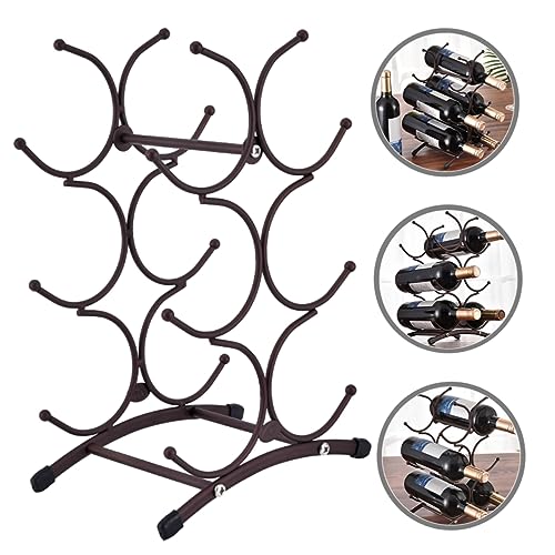 Porte-bouteilles de vin support à vin décoratif pour rangement de bouteille intérieur - 6