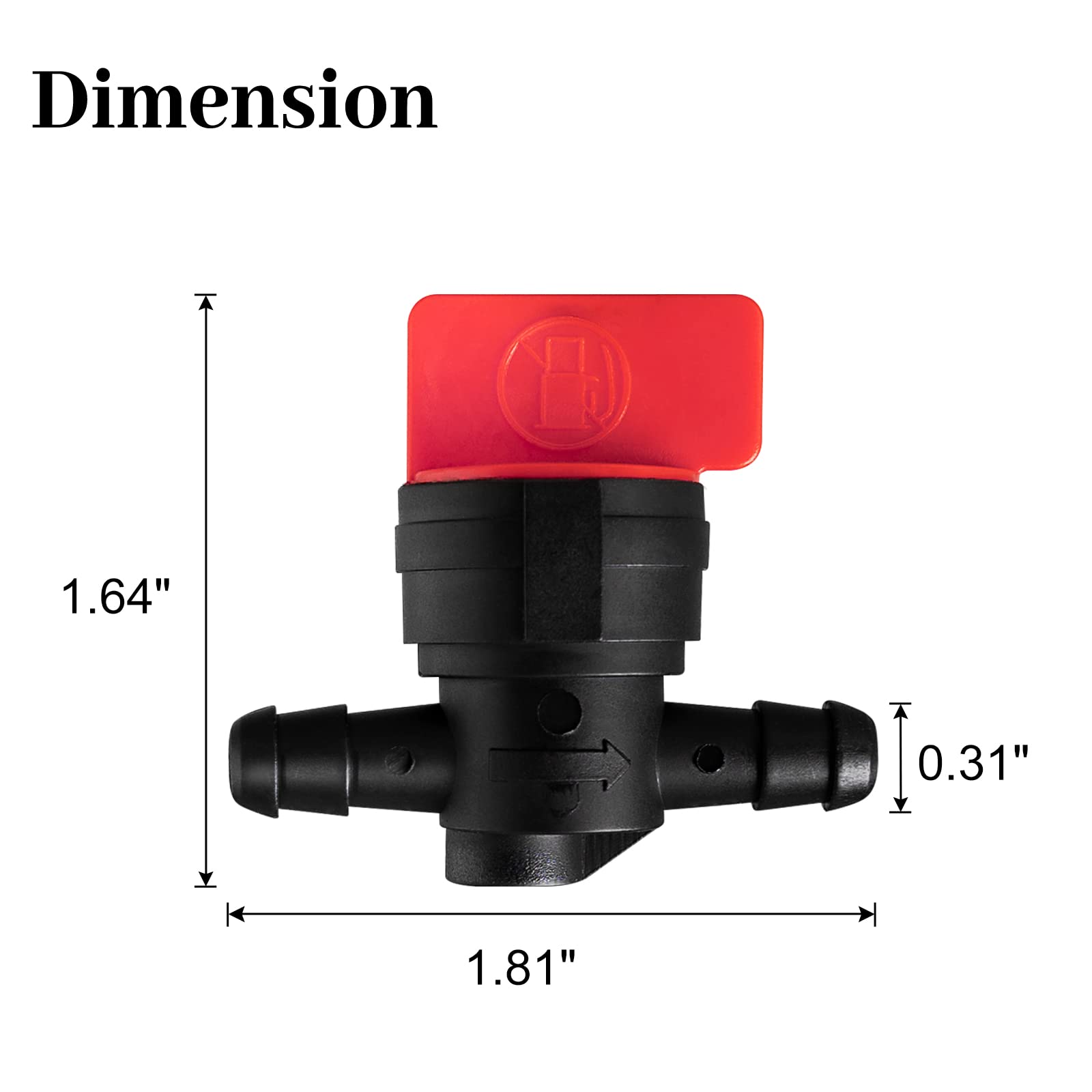Fuel Shut Off Valve For Mower 1/4 Fuel Cut Off Valve For Riding Lawn Mower