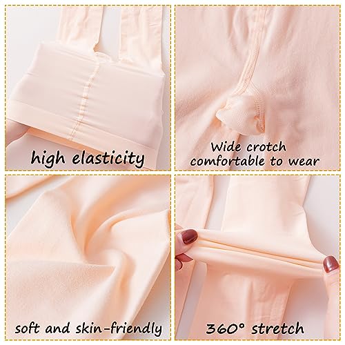 Ballet Tights Girls Footless Dance Tights Microfiber Ultra Soft School Leggings for Toddler Kids Students 1/2/3 Pairs3