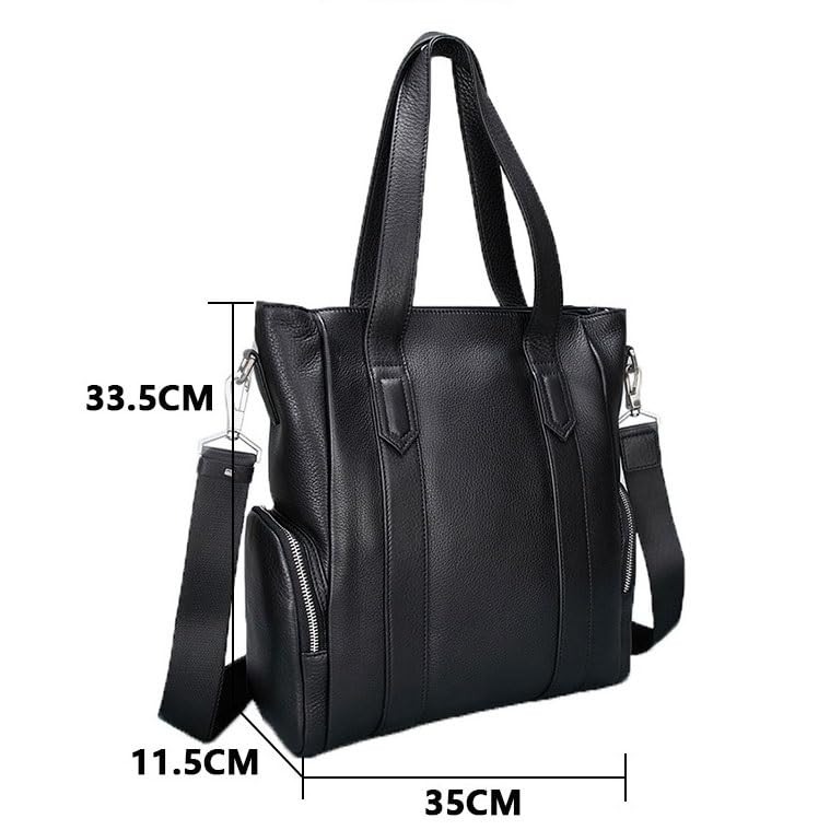 JSEIAJB Top Layer Cowhide Leather Briefcase