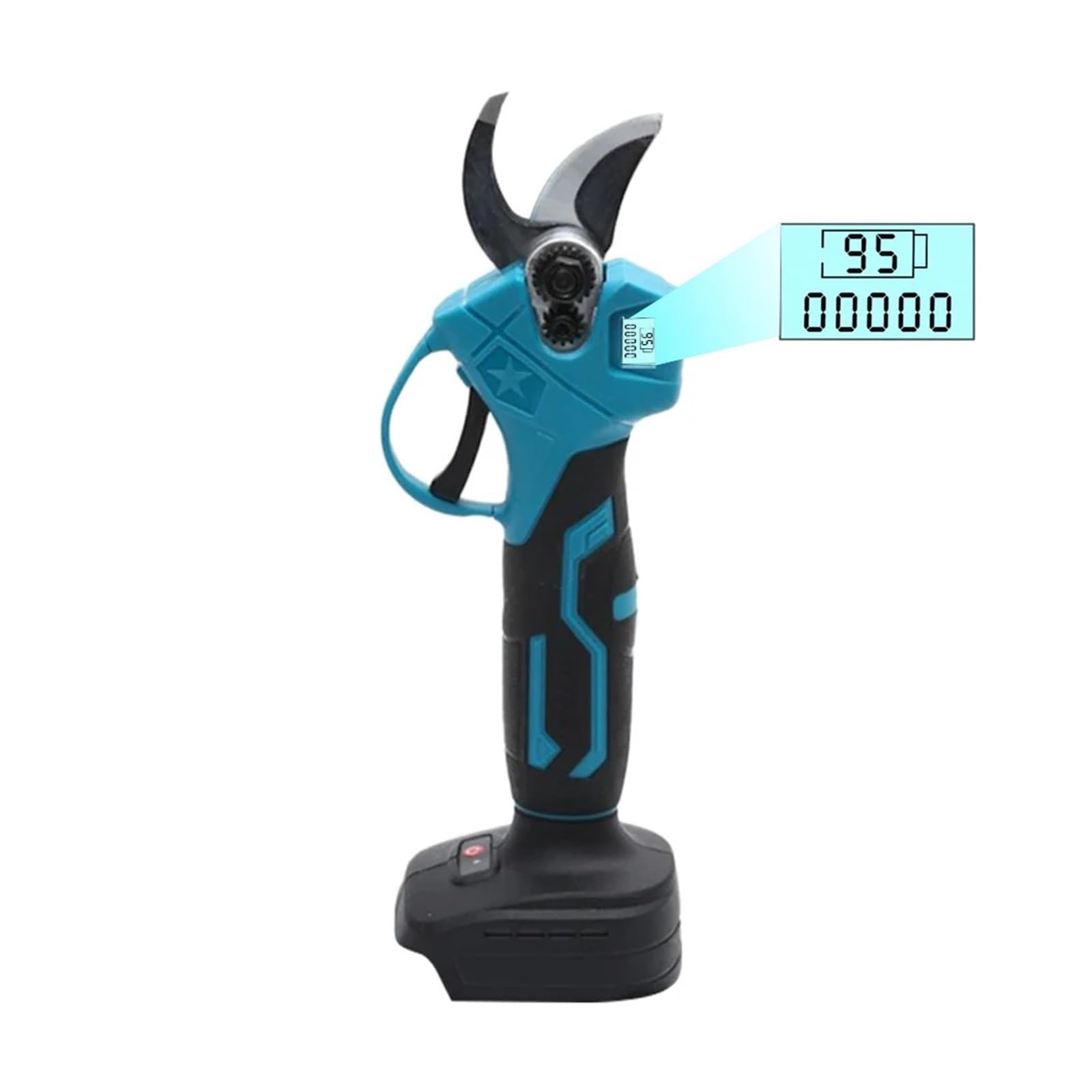 Tijeras de podar eléctricas sin escobillas, herramienta jardín, podadora eléctrica inalámbrica for con pantalla LED apta for batería 18V(No Battery)
