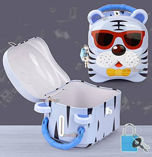Image of Zest 4 Toyz Money Bank for Kids Metal Piggy Bank with Lock N Key Money Saving Box Gullak Money Box Coin Bank Kids Cash Box Return Gifts