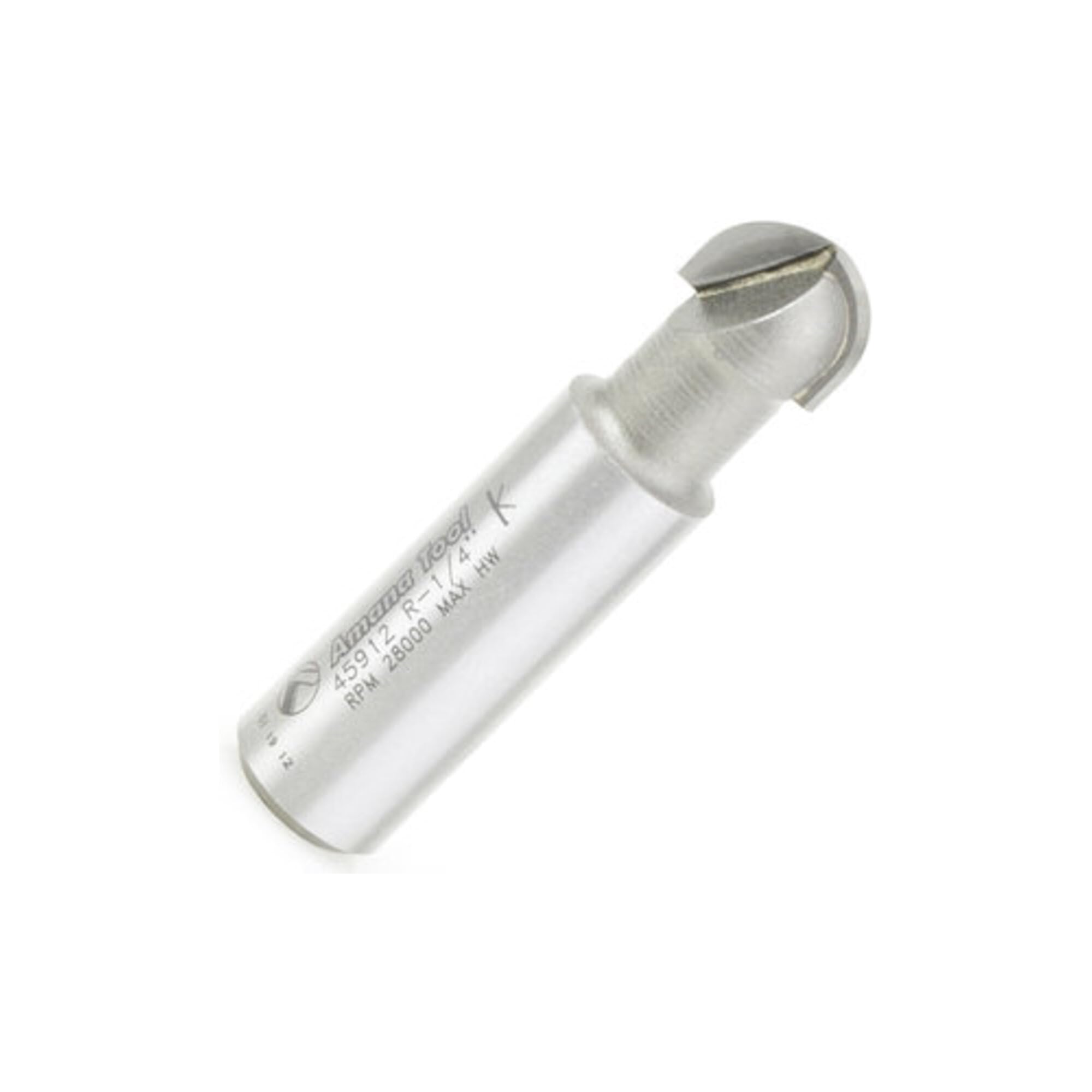 Amana Tool - 45912 Carbide Tipped Core Box 1/4 Radius x 1/2 Dia x 3/8 x 1/2" Shank