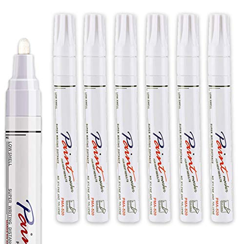 image for Lermity 10 Pcs Paint Pen Red and White Car Tire Marker Ink Waterproof 