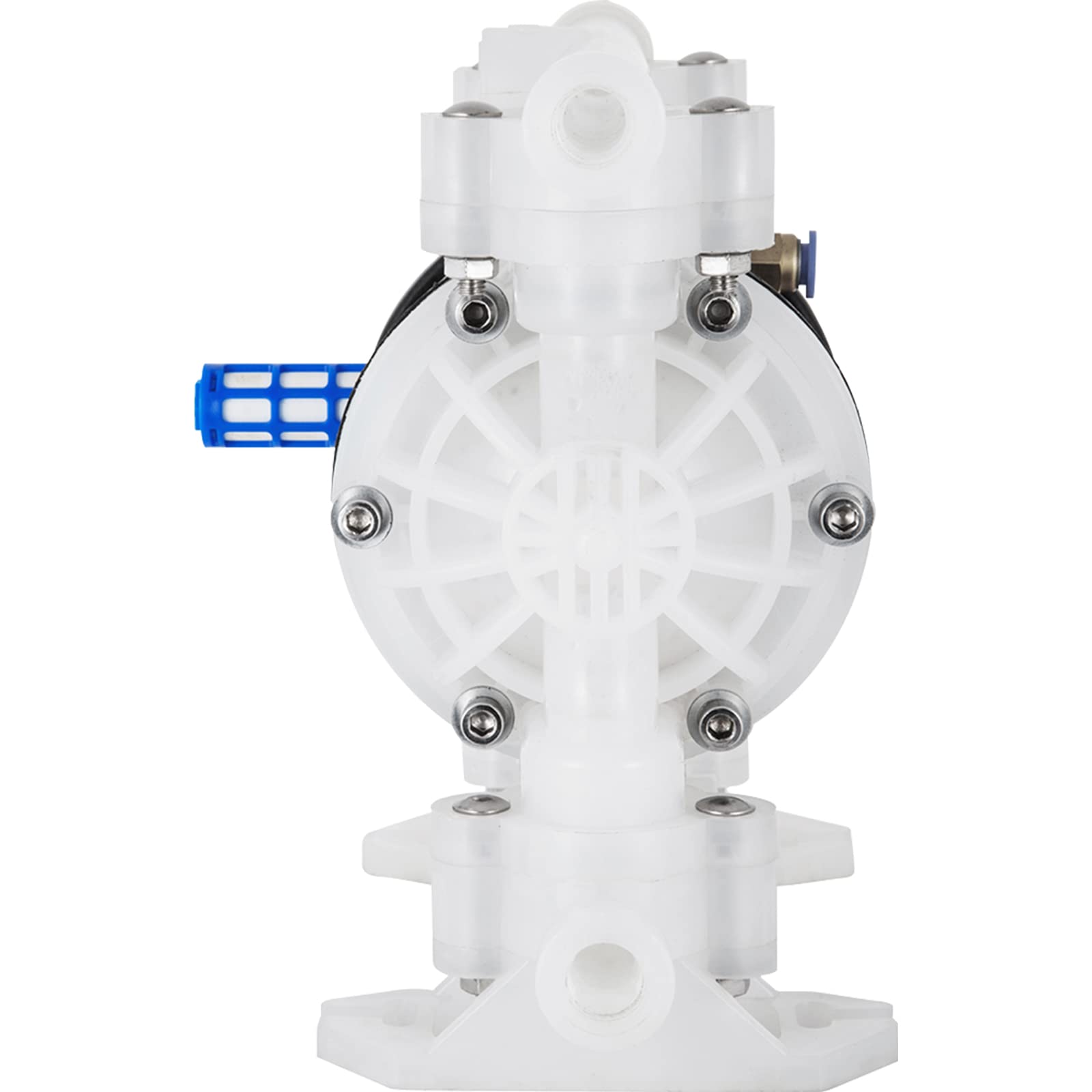 VEVOR Zasilana powietrzem pompa z podwójną membraną, wlot i wylot 1/5.1 cm, korpus polipropylenowy, 8,8 GPM i maks. 120 PSI, membranowa pneumatyczna pompa transferowa PTFE do ropy naftowej, oleju