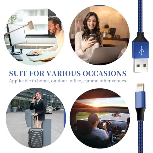 Image of iPhone Charger [Apple MFi Certified] Lightning Cable 6PACK-3 /3 /6 /6 /6 /10 FT