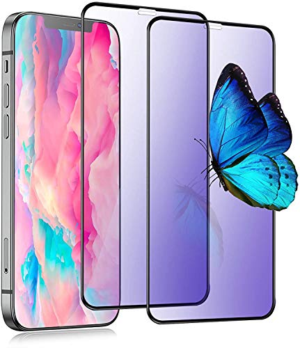 【2枚入り】 iPhone12ProMax ガラスフィルム ブルーライトカット iPhone12ProMax 6.7 フィルム 専用設計 iPhone12ProMax ブルーライト アイフォン 12ProMax 保護ガラス 強化ガラス iPhone12ProMax 対応【 6.7インチ】【全面保護】【超薄型 高透過率 硬度9H 気泡ゼロ 貼り付け簡単】 強化ガラス iPhone12ProMax 対応【 6.7インチ】