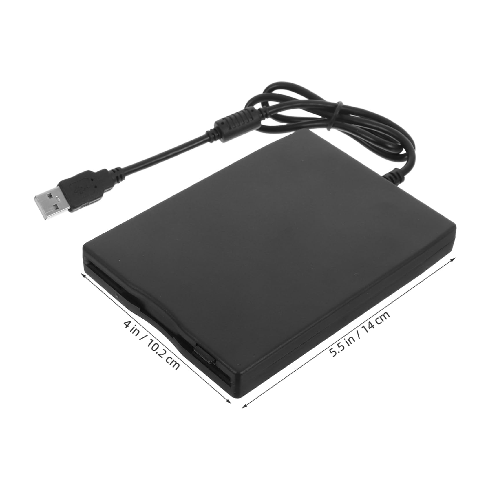 NUOBESTY Lettore di Dischetti Esterno USB 2.0 per Laptop e Desktop, Leggero, Compatibile con Sistemi Operativi, Nero Abs