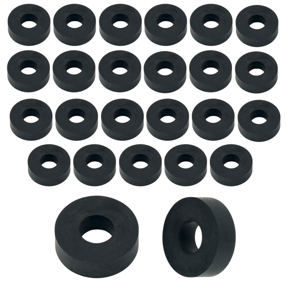 Hawkeng M8 (8mm) Rubber Spacers Standoff Round Washers 6mm Thick, 16mm Diameter – 25PCS
