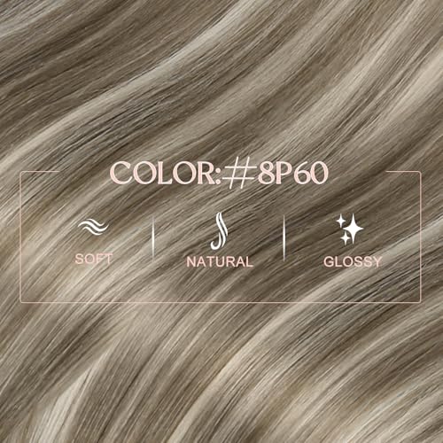 Image of Easyouth 18 Inch Nano Bead Hair Extension Human Hair Highlight, for Wedding