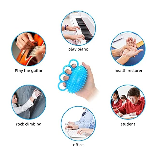 Hand Exercise Ball Finger Therapy Ball - Grip Strengthening, Improve Flexibility, Squeeze Stress Relief Balls, Resistance Strength Trainer for Hand