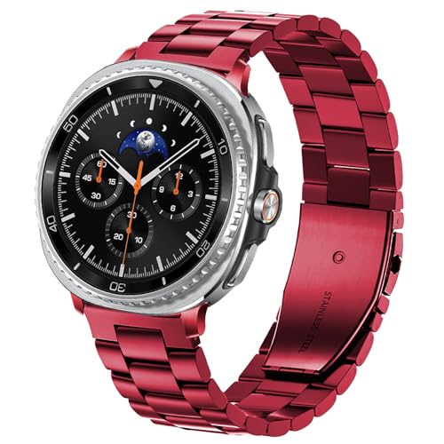 DEALELE Bransoletka kompatybilna z zegarkiem Samsung Galaxy Watch 8 40 mm / 44 mm / 8 Classic 46 mm, bez luk, stal nierdzewna, metalowa bransoletka zastępcza dla mężczyzn i kobiet, Galaxy 8 (40mm/44mm