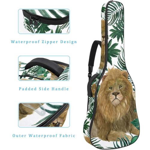 Housse de guitare rembourrée épaisse en tissu Oxford avec boucle de suspension et sangle de cou Motif tête de lion 101,6 cm, Multicolore 4., 42.9×16.9×4.7 in, Sac de transport tendance pour guitare - Les Beatles, Paul McCartney, John Lennon, RIngo Starr, George Harrison Housse de guitare rembourrée épaisse en tissu Oxford avec boucle de suspension et sangle de cou Motif tête de lion 101,6 cm, Multicolore 4., 42.9x16.9x4.7 in, Sac de transport tendance pour guitare – Image 5