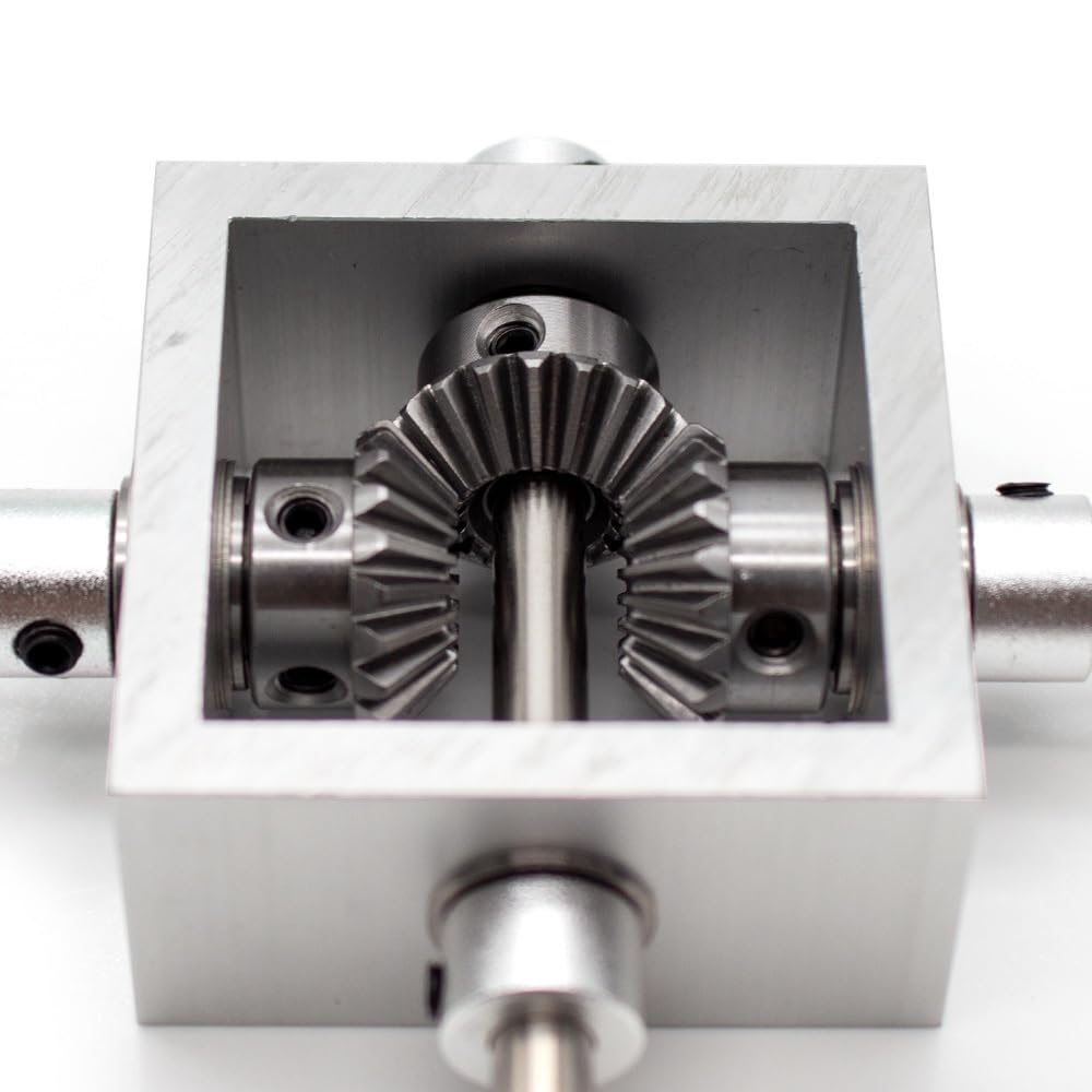 Angle Steering 90 Degree Gearbox 1M 20T Bevel Gear Reducer 1:1 Transmission Steering Commutator 8mm Shaft Reversing Angle Device Driving Change