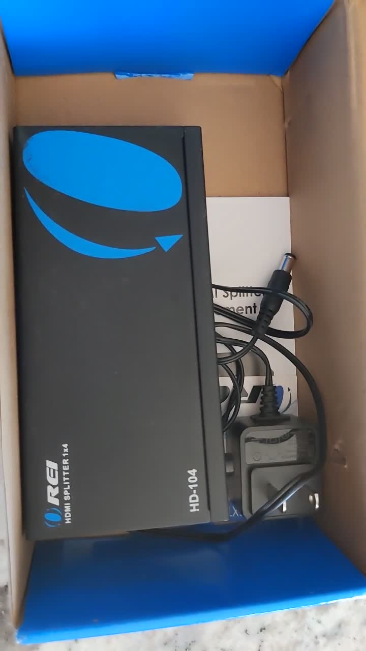 4K 1x4 Powered HDMI Splitter - 1 in 4 Out - 4K@30 Hz - 1080P - 3D