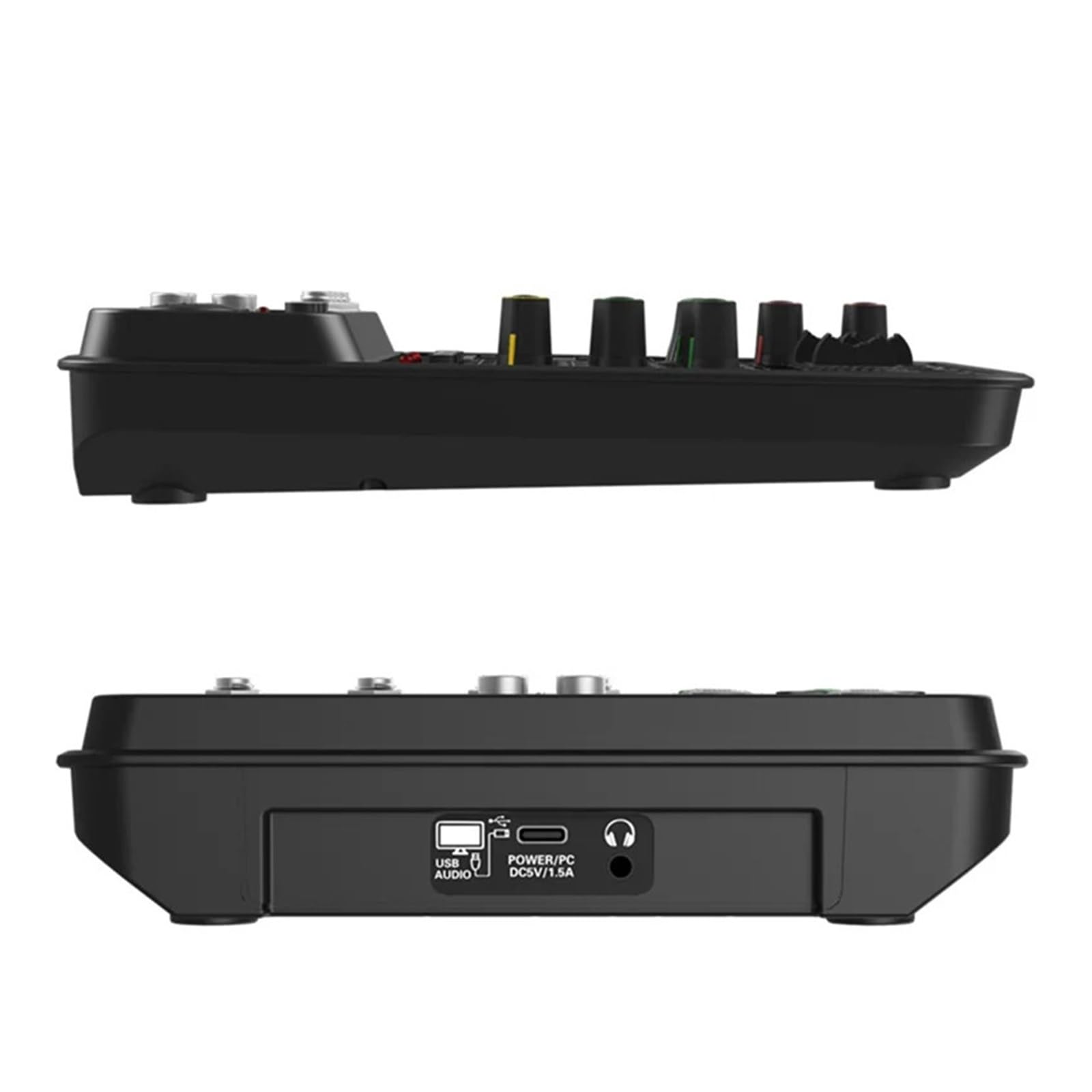 Controller DJ, Mixer a 4 canali con alimentazione Phantom da 48 V, console for DJ da studio USB Bluetooth