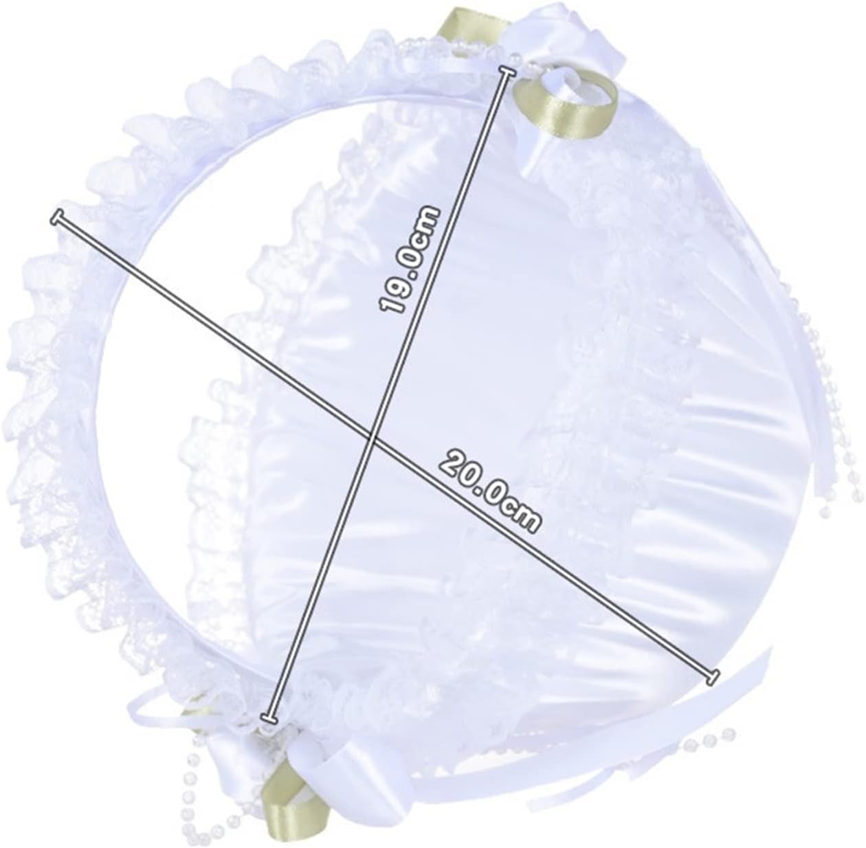 Wedding Flower Girl Basket 1pcs Bride Flower Basket Western Wedding Fashion Party Kids Sprinkle Ribbon Flower Basket Wedding Supplies Flower Girl Flower Basket (Color : A) (B)