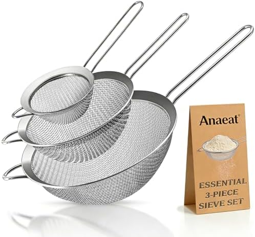 Anaeat Fine Mesh Strainers - Premium Stainless Steel Colander Sie...