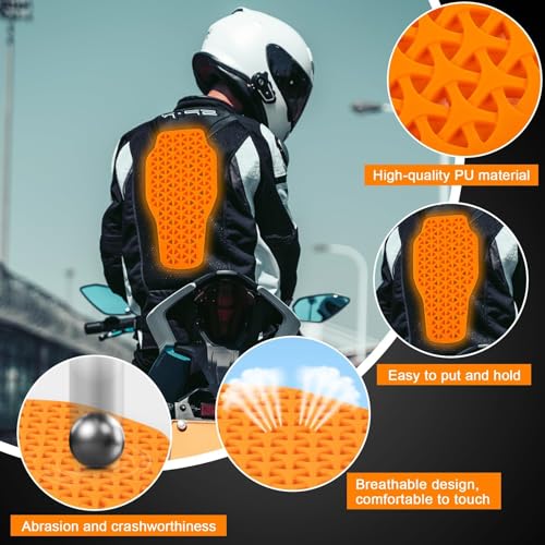 PSLER 1 Ebene Rückenprotektor Motorrad Protektorenweste Motorrad Herausnehmbare Einsätze Protektoren Sicherheit Unisex Rückenprotektor