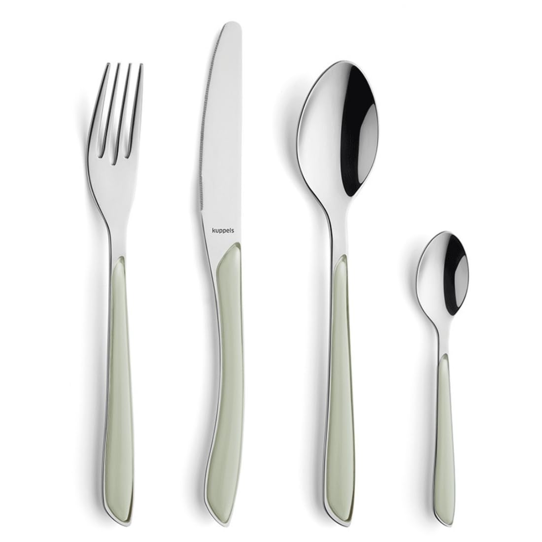 Kuppels 2294SAPK10C71 - Cubertería (acero inoxidable) | Mango de plástico esmerilado, cuchillo ondulado, inoxidable, apto para lavavajillas, disponible en 9 tonos