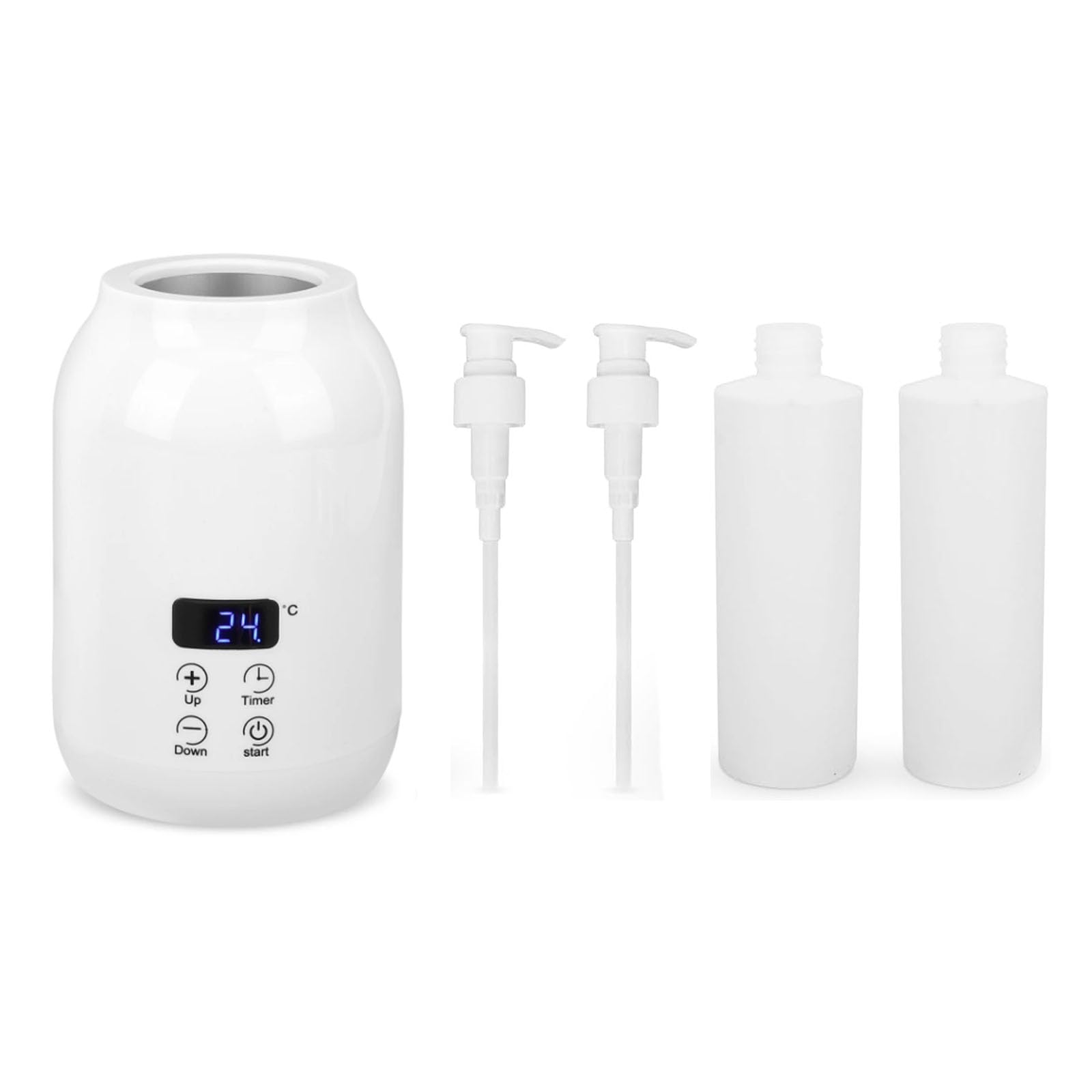Chauffe-huile de massage, température réglable de 30 à 65 degrés avec 2 bouteilles intérieures en plastique pour huiles essentielles massage du dos