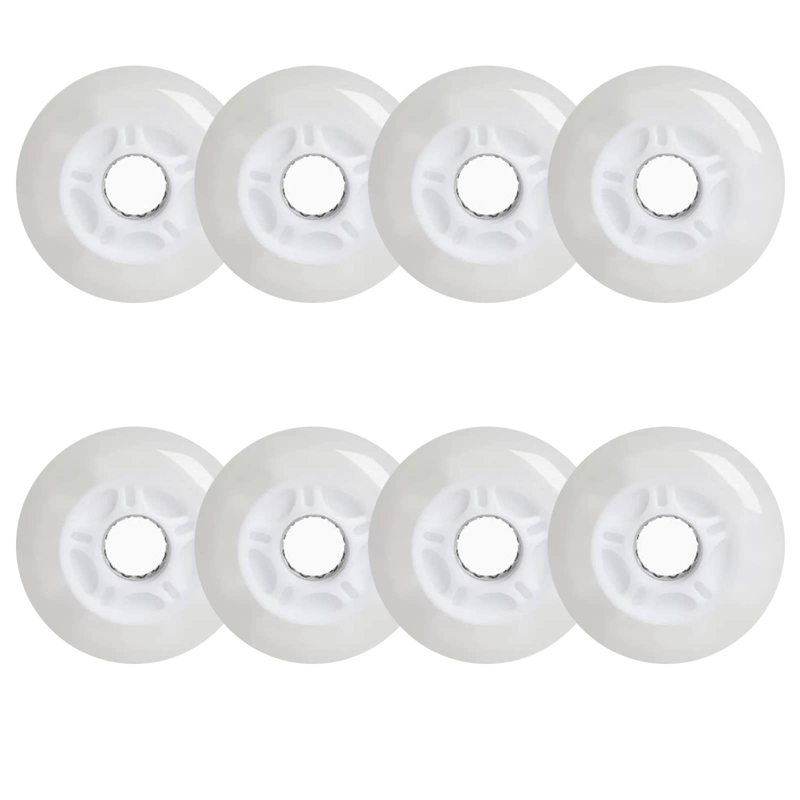 Generico Koła do łyżworolek na zewnątrz wewnątrz oświetlają 72 mm 76 mm 80 mm LED Flash Flash Koła wymienne do łyżwiarstwa łyżwiarskiego - 8 szt