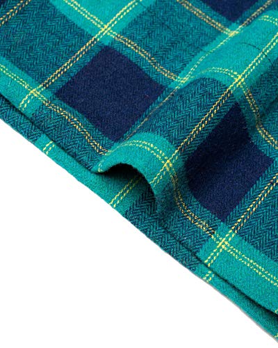 Image of Mens Flannel Pajama Pants Plaid Heavyweight Cotton PJs Bottoms Sleepwear