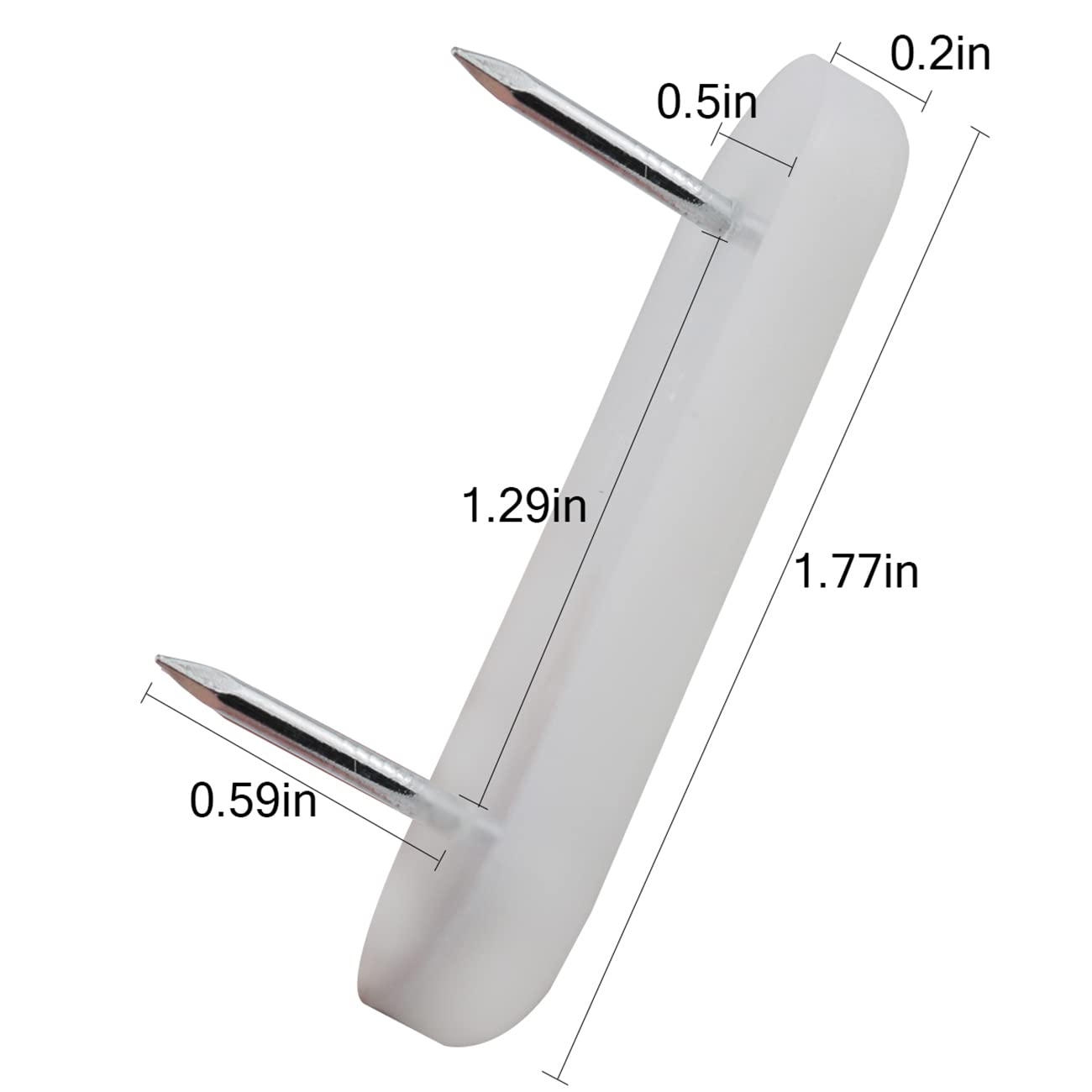 50pcs Chair Slider Plastic Head 2 Pins Nail on Furniture Sliders Chair Leg Floor Protectors Cabinet Fasteners for — view 2