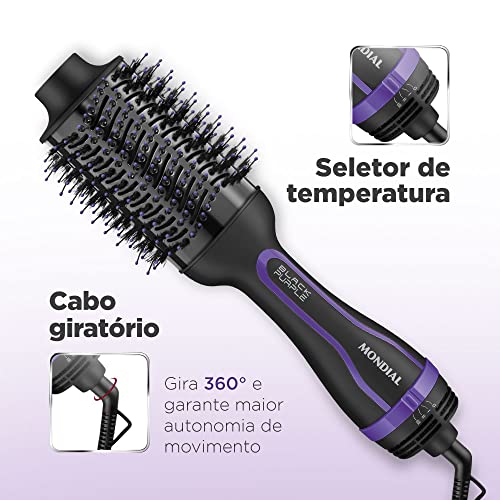 Escova Secadora, Mondial, Preto/Roxo, 1200W, 220V - ES-08