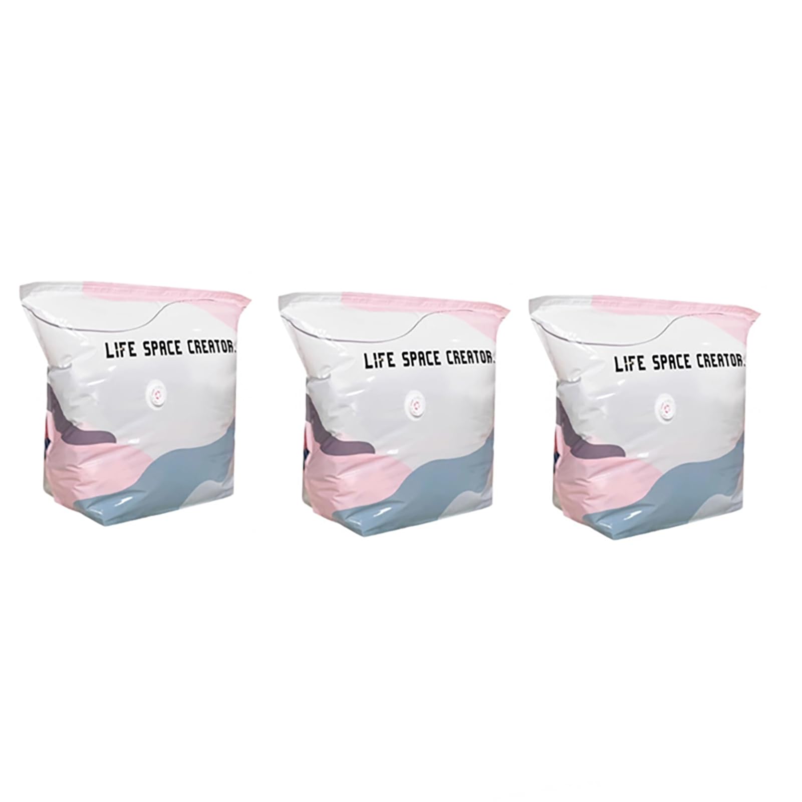 RetroNest No Pump Vacuum Storage Bags, Press and Seal Compression Bags, Reusable Large Vacuum Storage Bag Vacuums Pack Bag for Clothes, Duvets, Bedding, Travel and Home Organisation (M+L) 3M