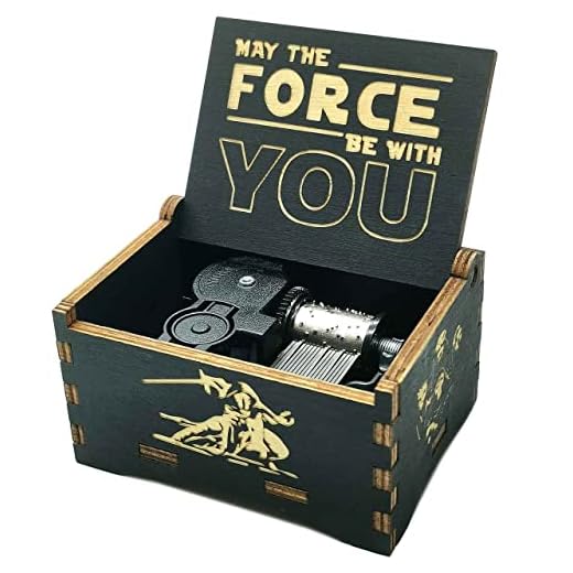 Caja de música Y&S de Star Wars en madera grabada con manivela manual. Caja de música Winter is Coming para regalo infantil, madera, Star Wars