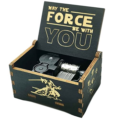 Caja de música Y&S de Star Wars en madera grabada con manivela manual. Caja de música Winter is Coming para regalo infantil, madera, Star Wars