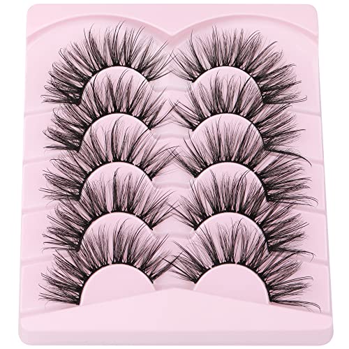 Fluffy Lash Clusters Fairy Wispy False Eyelashes Natural Volume Individual Lashes That Look Like Extensions 20Mm Long Diy Fuax Mink Lashes By Calphdiar #TOP6