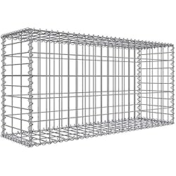 Gavetero Leroy Merlin Niederberg Metall Gavión 100x50x30cm Gaviones metálico para Piedras M5x10 Jaula Cesta de Alambre