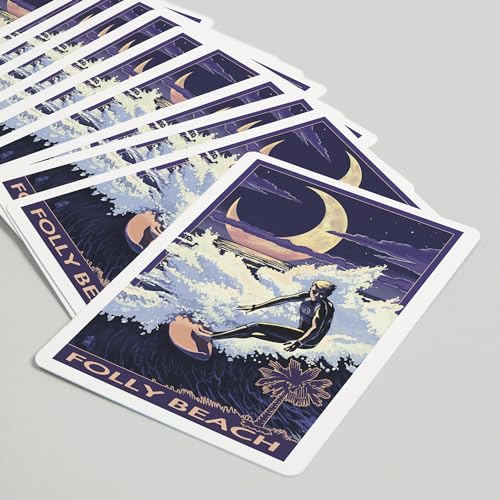 Juego de naipes Folly Beach, Surfer, 52 cartas póker miniatura 5