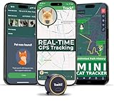 Tracki Cat GPS Tracker – Real-Time Cat Tracker & GPS Tracker for Cats – Smart Alerts, Geo-Fence, Waterproof, Collar-Compatible – Long-Life Battery – Works with iOS & Android (Subscription Required)