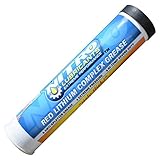 Nitro Tacky Red Lithium Complex Tube Grease For Grease Guns (1 Tube 14 Ounces) For Heavy Duty and Marine Use