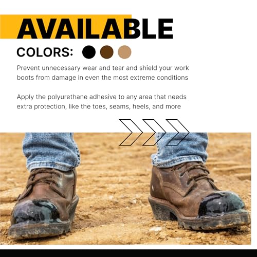 Image of Tuff Toe Boot Protector Guard Cover Dip | Waterproof Shoe Repair Glue Adhesive