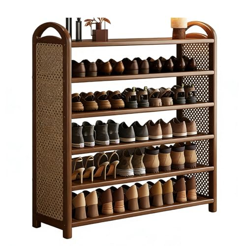 Support de chaussure de bambou gain de place pour un couloir et un dressing toujours rangés