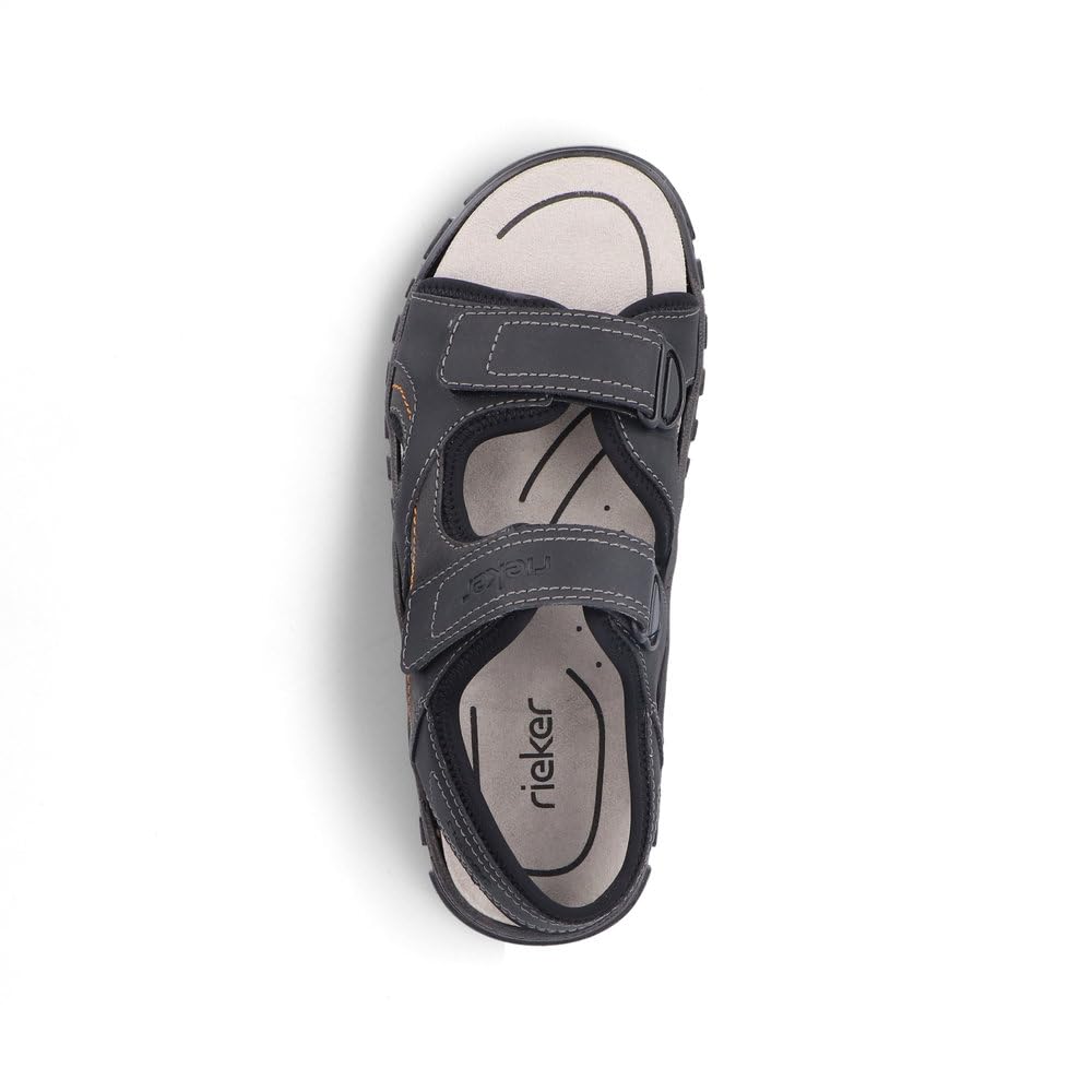 Rieker Herren Sandalen Trekkingsandalen schwarz schwarz