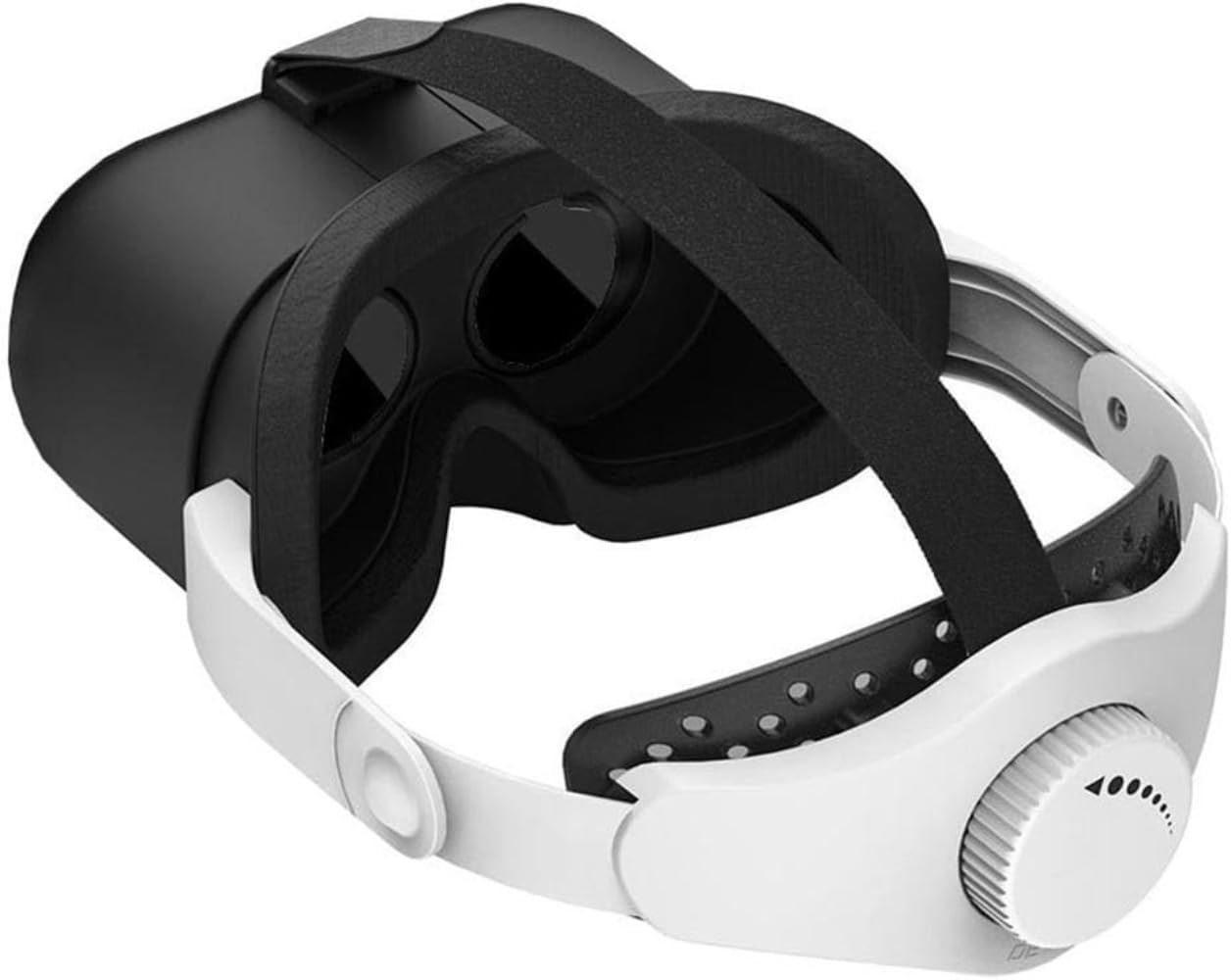 VR, occhiali VR con auricolare Bluetooth, occhiali per realtà virtuale con lenti regolabili e comodo cinturino per la testa per giocare (21,6 x 20,2 x 11,3 cm) (bianco-nero)