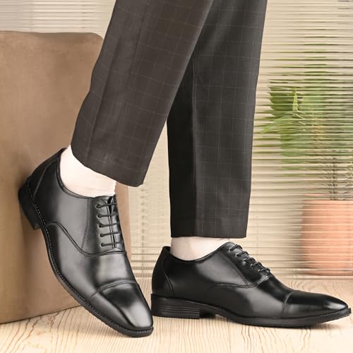 Image of Blue Leather by Centrino Genuine Leather Slip-On Men's Formal Shoe |Stylish with Soft Cushioned Insole |Trendy Non Lace-Up Design |Durable Leather with Anti-Skid Sole | Perfect for Formal Wear (4021)