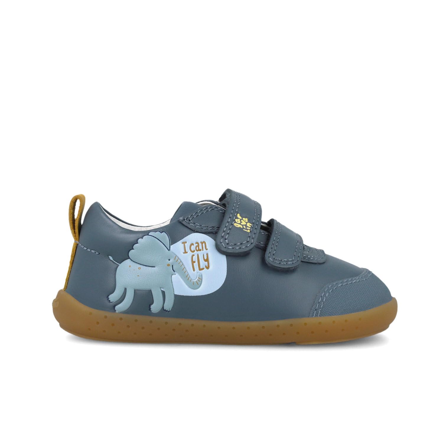 Garvalín Zapato Bebé Niño 251313-A556 | Azul con Elefante I Can Fly | Cierre de Cierre Ajustable | Suela Flexible Antideslizan