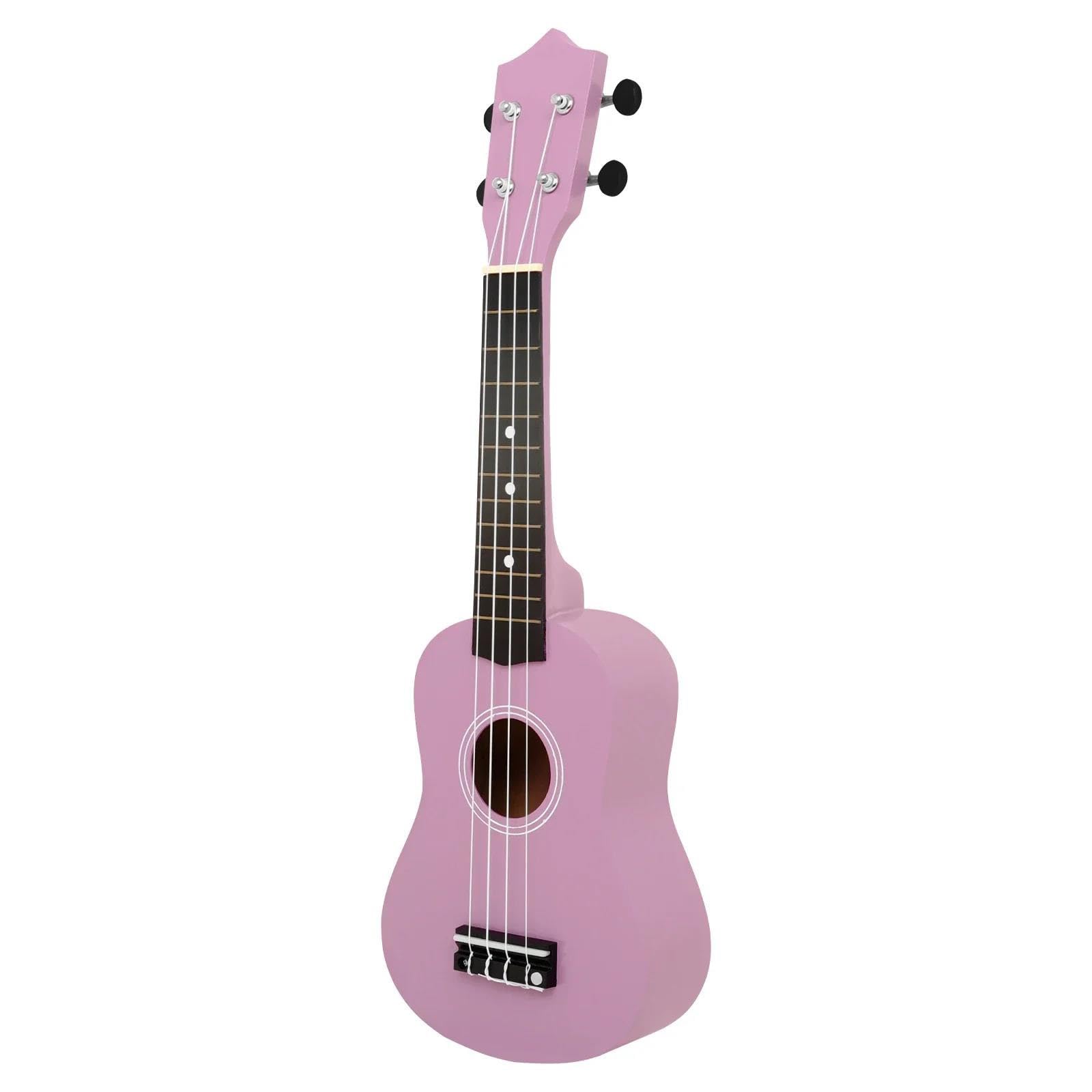 21 Calowy Ukulele 4 Strunowy Hawajski Mini Instrument Do Gitary Dla Początkujących Ukulele Dla Dorosłych(Pink)